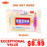 ONS Japan Disposable Wet Floor Wipes Sheet / Lemongrass Wipes ONS Kitchen Wipes