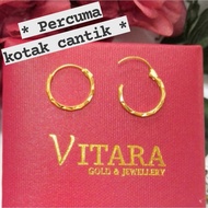 916 Gold Earrings / 916 Gold Earrings |   Gold 916 Hoop Earring - HC01+