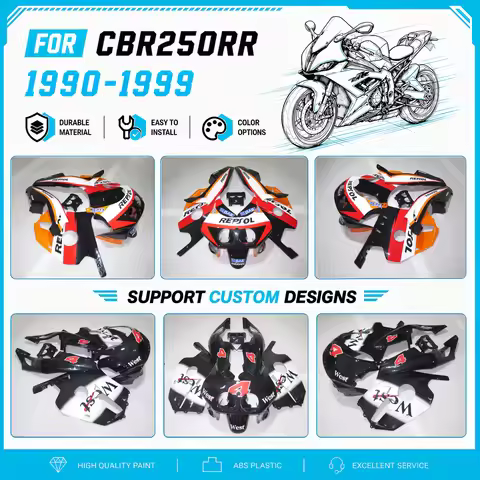 Fit for CBR250RR CBR 250RR 1990-1999 90-99 High Quality Fairing Kit Multiple Designs Injection Molde