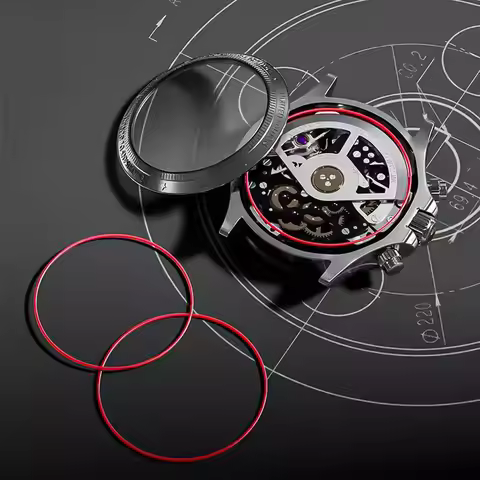 Red Gasket 0.6mm Thick 27.5-38.5mmO Ring Fits Watch Case Back For TISSOT 1853 Lelode Seastar PRX Rep