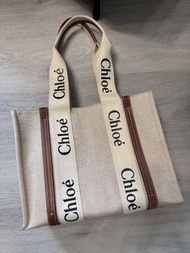 (9成新) Chloe Woody Tote Bag 中號