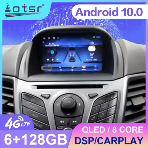 8+128G Android Car Radio For Ford Fiesta MK7 MK6 2009 - 2016 Radio Auto Stereo GPS Navigation Video 