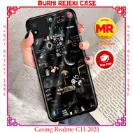 Pure Case Hp REALME C11 2021 Casing Motif [ AESTHEBLCK] Latest Cool Casing Best Selling Casing Hardc