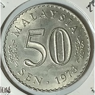 ( Syiling ) 50 Sen 1973 ( UNC / BrandNew ) Malaysia Parliament House