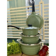 Set Of 4 Super Luxury Ecoramic Sky Pot Pot Pot (With bag Silicon Pot Lift)