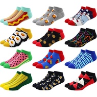 GLCMXMART Mens Fun Ankle Socks,Crazy Funny Cool Funky Colorful Novelty Silly Graphic Patterned Socks
