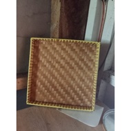 SQUARE BAMBOO BASKET 45X45 50X50 SQUARE BOX WITH TUMPENG BASE