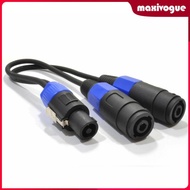 [MaxivogueMY] PA Splitter Male to Dual Female Speakers Cable Cord PA DJ Adaptor Black