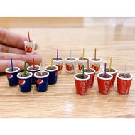 Pepsi Glass Mini Coke Mcdonald's Height 2.5 cm. /Piece