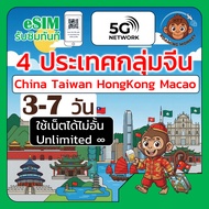 [eSIM] Greater China 4 Countries 4G/5G 3-7 Days Sim Hong Kong Taiwan Macau By RoamingMonkey