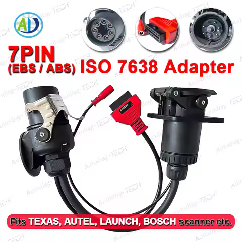 Trailer ISO 7638 7pin Connector Truck OBD2 Diagnostic Cable for Bosch/Autel/Autocom/LUANCH Scanner T