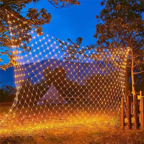 3mx3m 3mx2m 2mX2m Christmas Garlands LED String Lights Christmas Net Lights Fairy Xmas Party Garden 