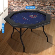 Poker Table Octagonal Table Foldable 8-Person Table Color Size Texas Poker Chip Table Chess Room Ded