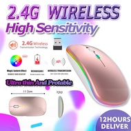 Wireless Mouse Rechargeable RGB Mouse USB Mouse wireless Silent LED Backlit Mice Gaming Mouse RGB Wi