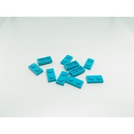 Lego Parts 10pcs Med Azure Plate 1x2