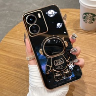 Case VIVO Y36 5G/Y78 /Y78+ 5G/Y78 5G NASA Astronaut Stand Deluxe Plating High Quality Silicone Preci