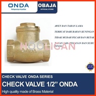 CHECK VALVE 1/2" ONDA/KLEP TABOK KUNINGAN 1/2" ONDA/SWING CHECK VALVE - HOLIGANSTORE