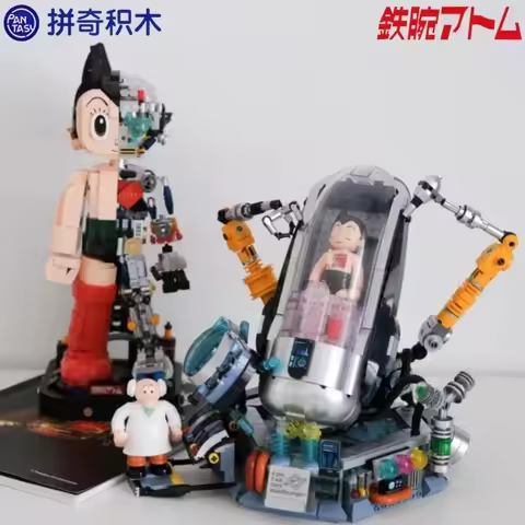 Pantasy Astro Boy Awakening Moment White mech 70th Series Building Block Toys Collectible Models Des