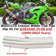 【Get the Perfect Fit】 Slip-On Exhaust Muffler for ZX6R ZX-6R 51mm Mid Link 2009-2022 Motorcycles
