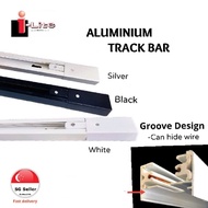 TRACK - ALUMINIUM TRACK BAR WITH GROOVE  -1M,1.2M,1.5M