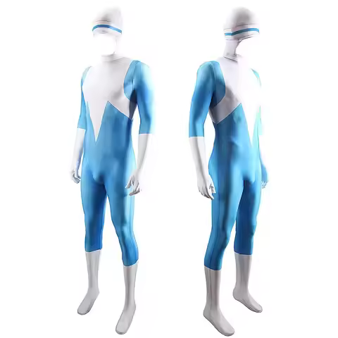 The Incredibles 2 Frozone‌ Jumpsuit Cosplay Costume 3D Bodysuits Halloween Masquerade Carnival Party