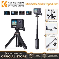 K&F CONCEPT 33/60cm Mini Selfie Stick+Tripod 2in1 for DJI OSMO Action 6/5/4 GoPro HERO Insta 360