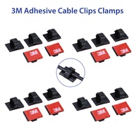 Sctrading888 20Pcs 3M Self-Adhesive Wire Tie Cable Clamp Clip Holder For Car Dash Camera Home