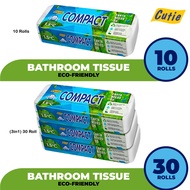 Cutie Compact Toilet Tissue 2 Ply (10/30 Rolls) Tisu Tandas Gulung Recycled Paper Strong L218