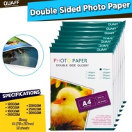 QUAFF Double Sided Photo Paper /Double Sided Photo Paper/art paper A4 size paper (50 sheets per pack