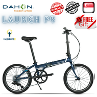 SG Seller - Dahon P8 Launch 2000 Folding Bike 20 Inch 8 Speed Light Weight SRAM Gear V Break - Magiclamp 123