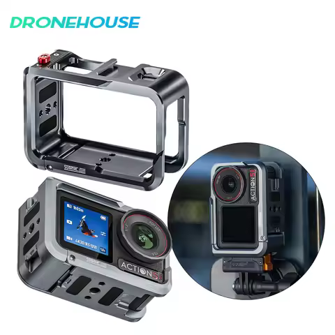 Aluminum Camera Cage For DJI Action 5 Pro Metal Bracket Frame Adapter Mount Protective For DJI Actio