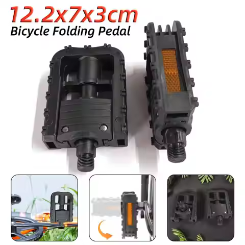 Bicycle Folding Pedal Universal Bicycle Platform Pedals with Reflector Riding Accessories for Foldin