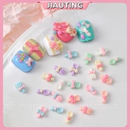 JIAUTING 50 Pcs Cute Cartoon Tableware Nail Charms 3d Resin Shovel Fork Spoon Nail Art Accessories F