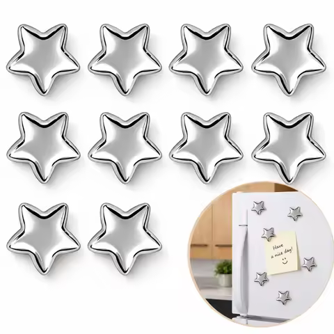 5/10 PCS Star Fridge Magnets Decorative Magnetic Push Pins for Photo Wall Whiteboard Notes Refrigera
