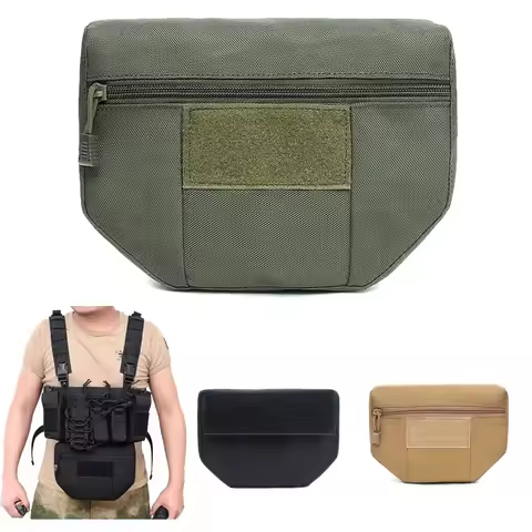 Tactical Molle Drop Dump Pouch Abdomen Bag CRM CRX D3 Chest Rig Vest Hanging Utility EDC Pouch Hunti