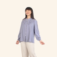 BKA Aileen Frill Neck Blouse - Modest Chic Women's Top