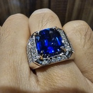 cincin batu blue safir sapphire srilanka ceylon vivid blue royal blue