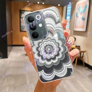 Realme C85 5G 4G Aesthetic Glitter Swirl Phantom Flower Clear Phone Case For realme C85 RealmeC85 5G
