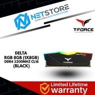 TEAMGROUP T-FORCE DELTA  RGB 8GB (1X8GB) DDR4 3200MHZ CL16 (BLACK) - TF3D48G3200HC16F01