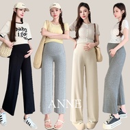 Anne|Maternity Cotton Pants|With Adjustable Buckle Drape Material Comfortable Can Wear Whole Pregnan
