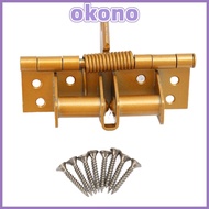 OKONO Spring Loaded Hinge, yellow Automatic Closing Self Closing Door Hinge, Multifunctional 4 Inche