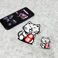 [P-A711] JDM Car Sticker Lucky Cat Helmet Sticker Motorcycle Sticker Lucky Cat Interior Waterproof C