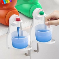 CHAAKIG Laundry Detergent Cup Holder, Anti-spill Foldable Washing Liquid Cup Rack, Creative Fits Most Bottles Drip Tray Catcher Laundry Gadget