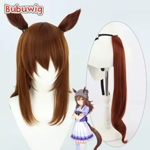 Bubuwig Synthetic Hair Nakayama Festa Cosplay Wigs Uma musume: Pretty Derby Nakayama Festa 60cm Wavy