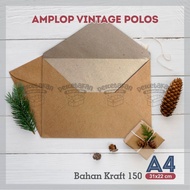 A4 Vintage Kraft Envelope | Kraft Material 150GR | Size 31x22CM A4 | Envelope