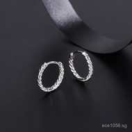 Minimalist for Women s999Earrings Difeng Ear Clips Earrings Braided Versatile Button Pattern Student