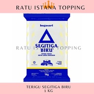 TEPUNG TERIGU SEGITIGA BIRU KEMASAN 1KG ECOPACK BEST SELLER-TERIGU GORENGAN-TERIGU MURAH-BOGASARI