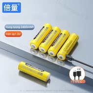 Pin sạc 1.5v Doublepow dung lượng 3400mWh (Tặng cáp sạc Type C)