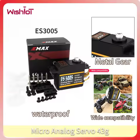 43g Micro Analog Servo ES3005 Metal Gear 4.8V-6.0V for DIY Drones Airplane Aircraft Car Robot Access