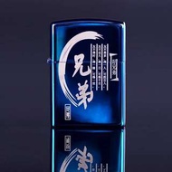 藍色亮面拋光精鋼電弧點火器打火機點煙器 USB 叉電 lighter